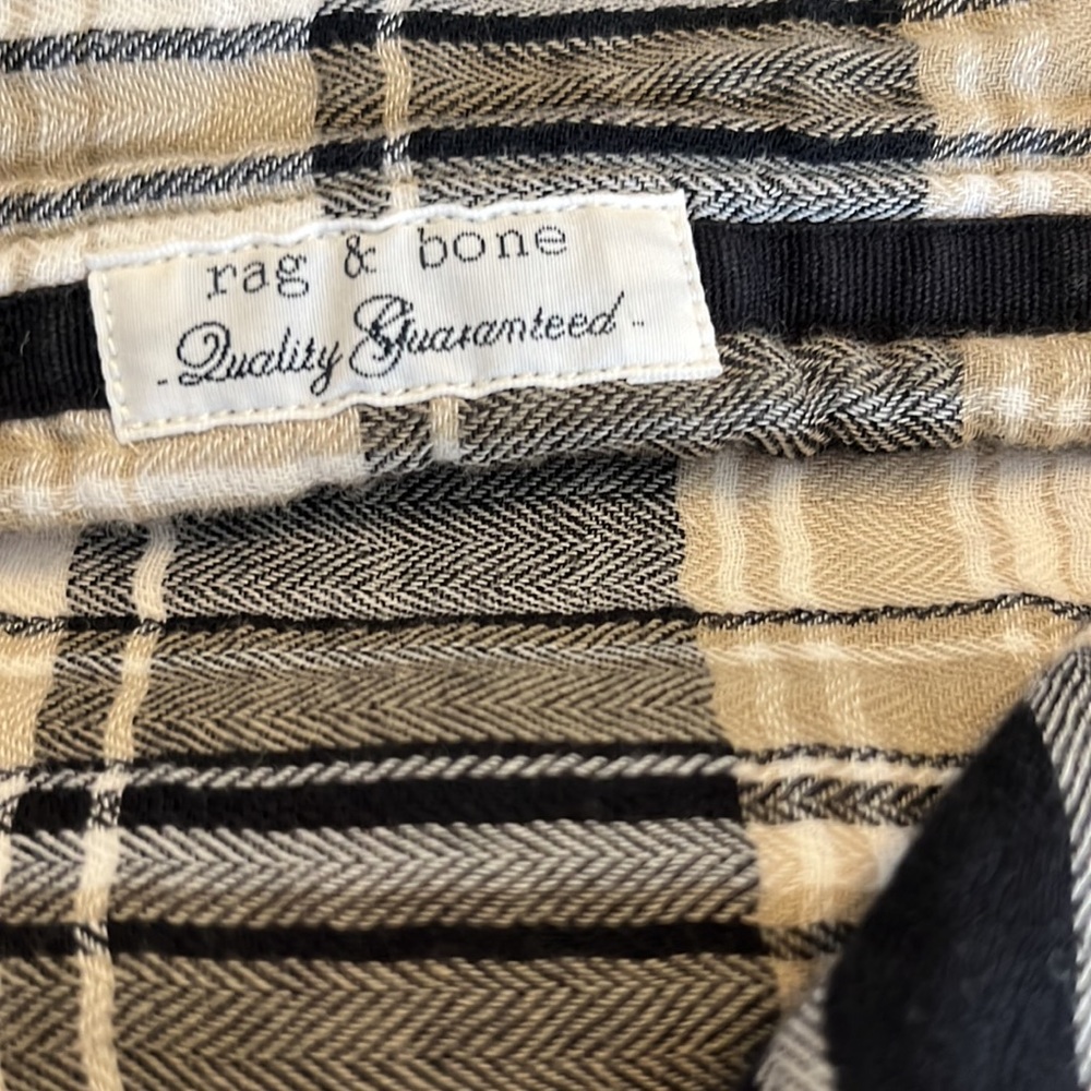 Rag & Bone Plaid Button Down Fit 3 Large - image 3